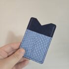 Porte-cartes Thalassa en cuir pleine fleur tannage végétal avec insert en cuir marin français